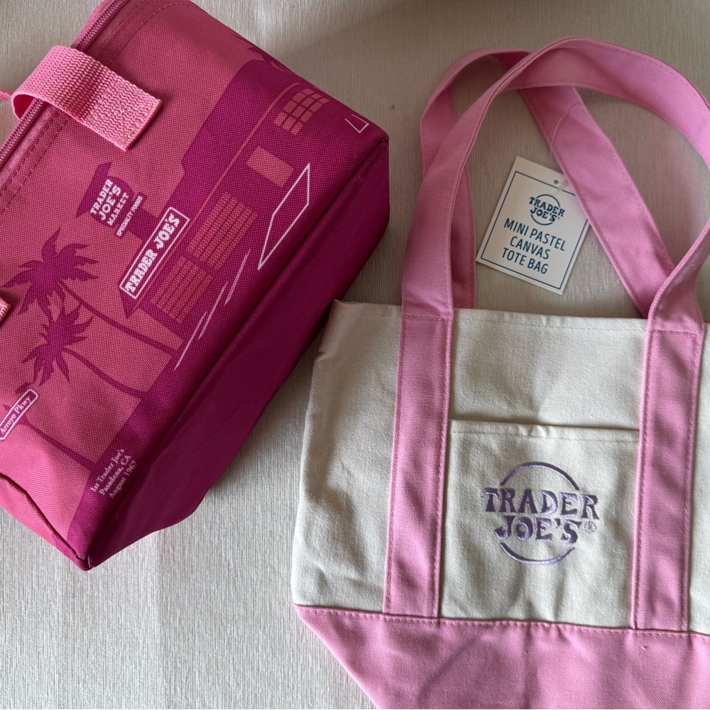 Trader Joe’s Pink Tote Bag Set